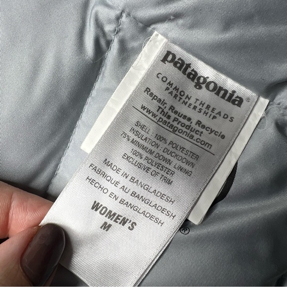 Patagonia Women's Downtown Jacket Down Filled Duck Down Puffer Jacket in Grey - Picture 7 of 9
